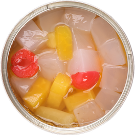 Fruit Cocktail, Strawberry, Lychee, Bing cherry, Grape fruit